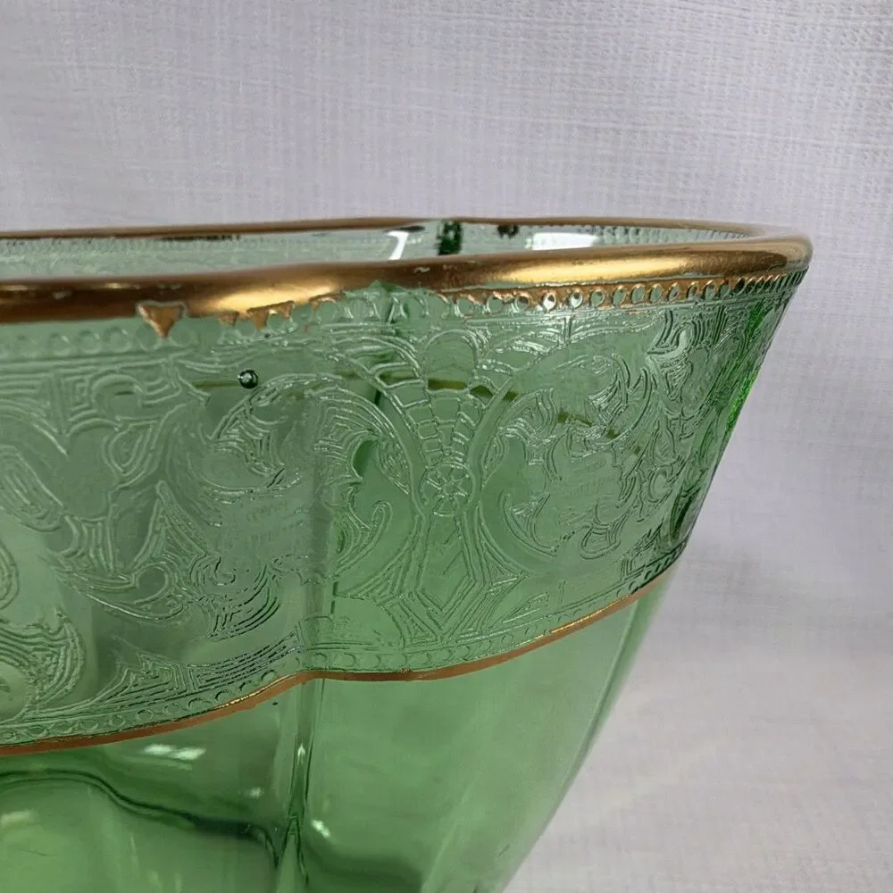Vtg Fostoria Glass Royal Green 11